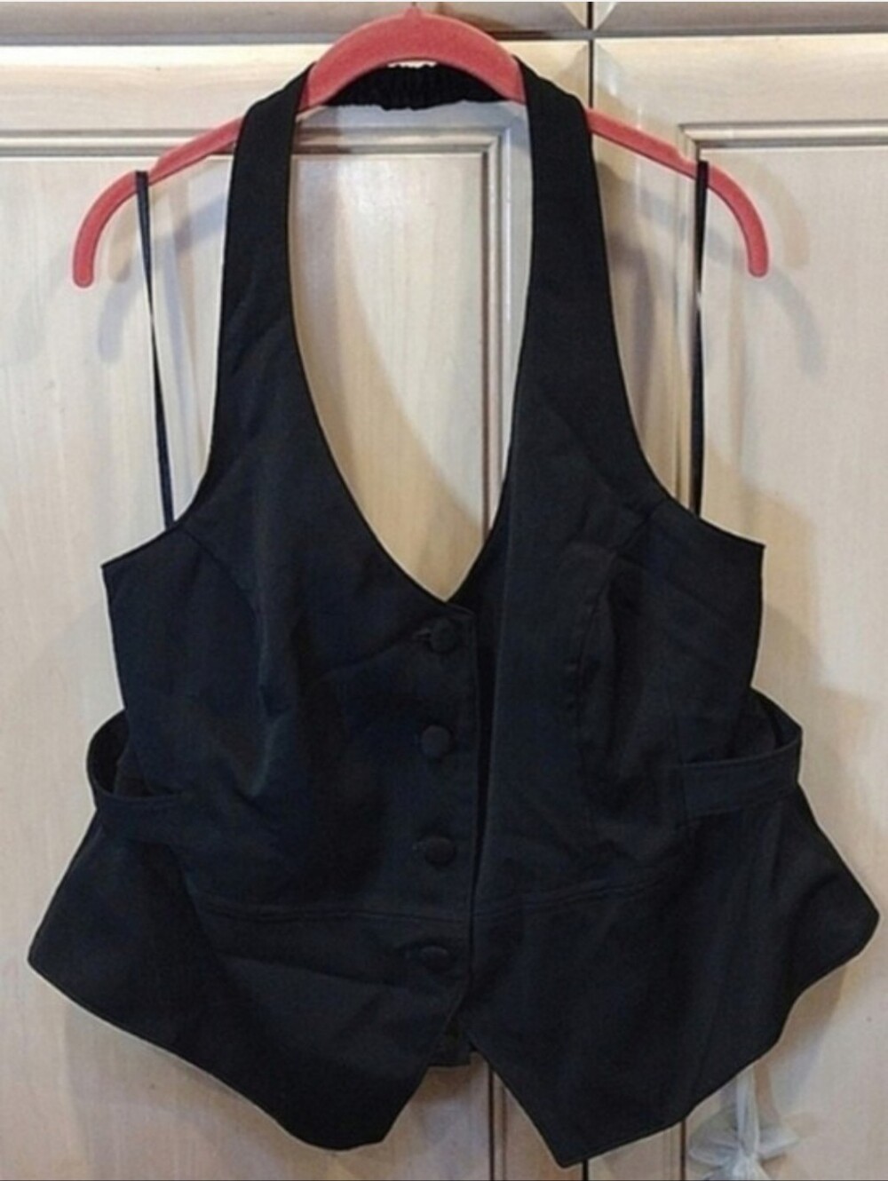 🖤Y2K Vintage Black Tuxedo Halter Vest- PRICE FIRM 🖤